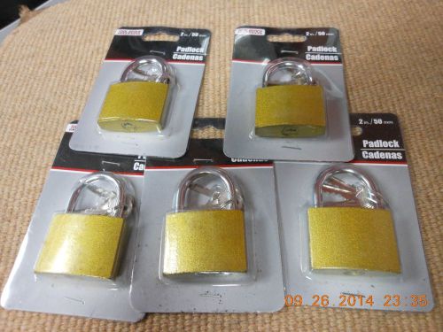 5 Cheap Good Quality Padlocks with Keys Tool Bench Brand 2&#034; Three keys each Lock