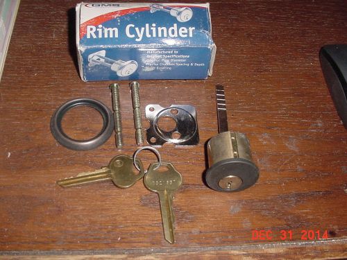 Locksmith nos grade 2 gms rim cylinder w/ 2 rd1 cut keys oil bronze 10b ka avail for sale