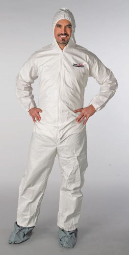440058 microporous coverall suit with hood and boots xl case of 25 extra large for sale