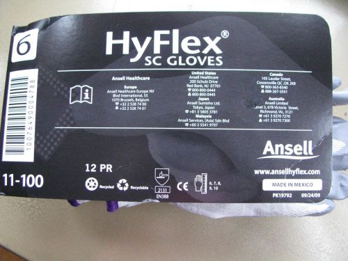 10 pair of hyflex knit nitrile work safety gloves size 6 for sale