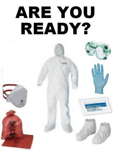 Kleenguard a40 pandemic bio hazard suit coverall hood mask goggles++ beats tyvek for sale