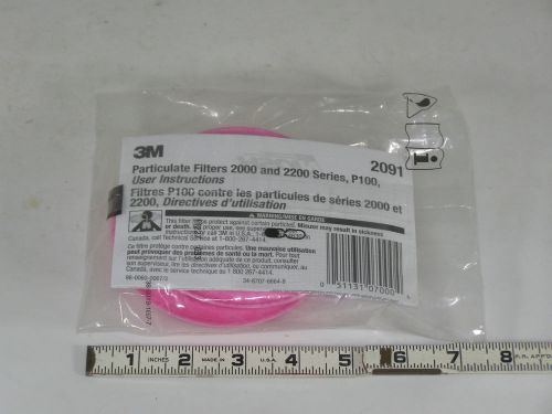 3M  2091 Pack of 2  Magenta Color  Bayonet  facemask cartridges QTY 2  New!