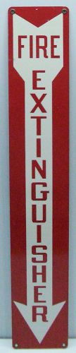 Red and White FIRE EXTINGUISHER 4&#034; x24&#034; Metal Sign