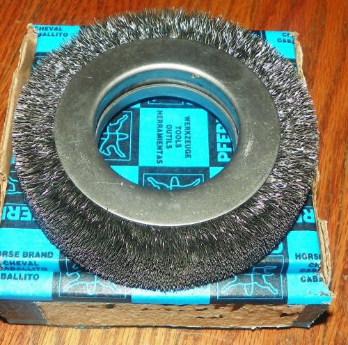 PFERD Wire Wheel Grinding Brush 4-1/4&#034; 2&#034; Arbor Hole USA MADE #A00632