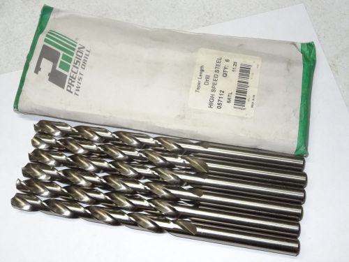6 new ptd 11.20mm 5atl taper extra long length hss precision twist drills 57112 for sale