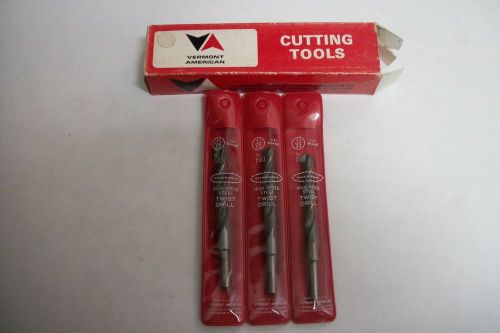 11/32&#034; high speed steel drill bit x 1/4&#034; shank drill, vermont american lot of 3 for sale