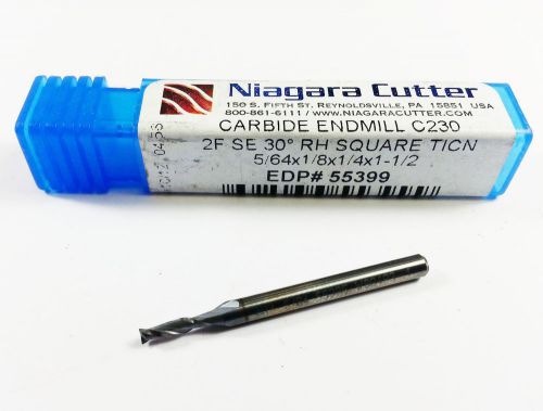 5/64&#034; niagara cutter c230 carbide 2 flute ticn coated end mill 55399  (m16) for sale