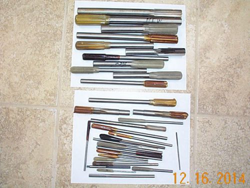 Machinist Lot Of 32 Resharpened Used various Reamers .1247 - 5/8&#034;  L &amp; I Kankee