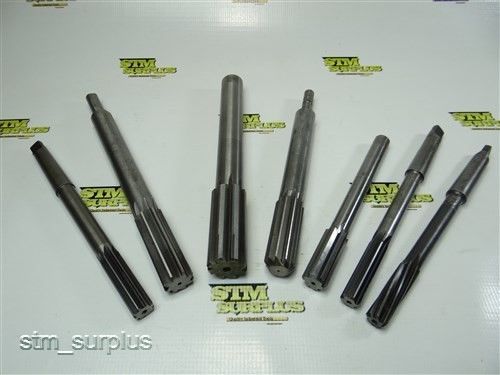 Nice lot of 7 hss straight shank &amp; 1mt reamers 5/8&#034; to 1-1/4&#034; national for sale
