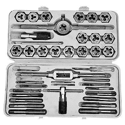 41 piece #4-1/2 inch tap &amp; die set with hexagon shaped dies (1011-0004) for sale