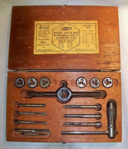 Vintage Rimac Rinck McIlwaine M-S-S Hexset Taps &amp; Dies Machine Screw Set No. 73
