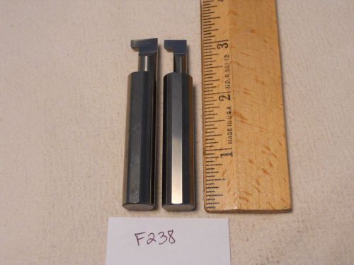 2 USED SOLID CARBIDE RETAINING RING. 1/2&#034; SH. MICRO 100 STYLE. RR-156-12 {F238A}