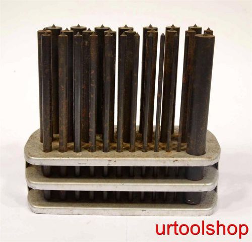 Spellmaco transfer punch set 3/32-1/2 x 64th plus 17/32 6842-280 4 for sale