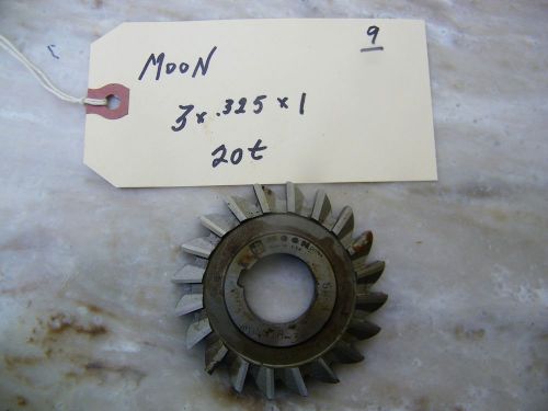 Moon - usa -3 x .325 x 1 straight side milling cutter -20 teeth for sale