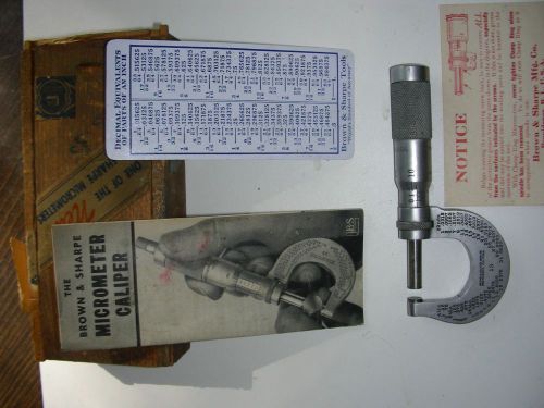 Two (2) brown &amp; sharpe mfg co micrometer caliphers very good condition for sale