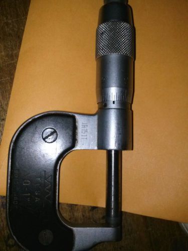 Tesa group 0-1 outside micrometer 1&#034; locking swiss made for sale