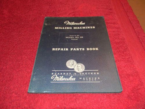 Milwaukee Milling Machine Model No. 2H Repair Parts Book (Kearney &amp; Trecker)