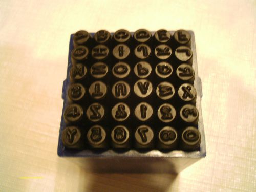NEW 36 PIECE 1/8&#034; LETTER &amp; NUMBER STAMP KIT PACKED IN PLASTIC CASE FREE SHIPPING