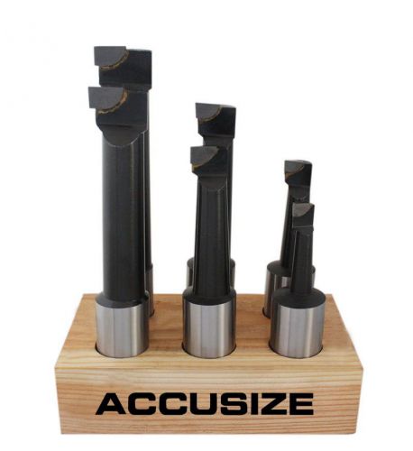 1&#039;&#039;   6 Pcs/Set Carbide Tipped Boring Bar Set in wooden stand, #0375-0999