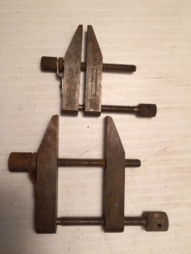 Vintage brown &amp; sharpe mfg parallel machinist clamps 754-b-1 &amp; 754-c-1 1/2 for sale