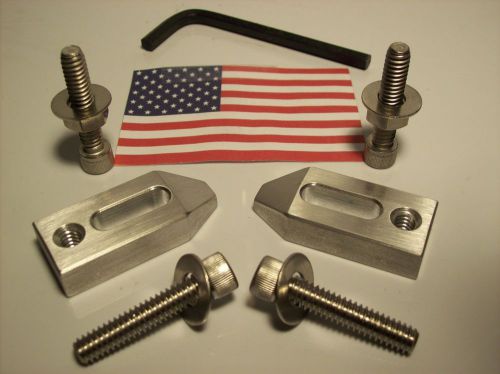 ALUMINUM CLAMP SET FOR MACHINIST TOOL ROOM OR HOBBY. SET OF TWO WITH HARDWARE