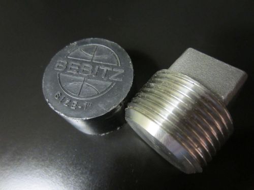 Bebitz stainless 1&#034; pipe plug, square head for sale