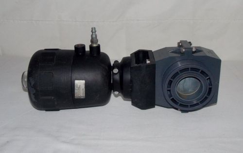 Burkert 2/2 way ball valve w pneumatic rotary actuator 2658 a for sale