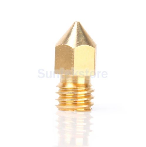 Gold 0.3mm m6 reprap 3d printer extruder nozzle for makerbot mk8 print head for sale