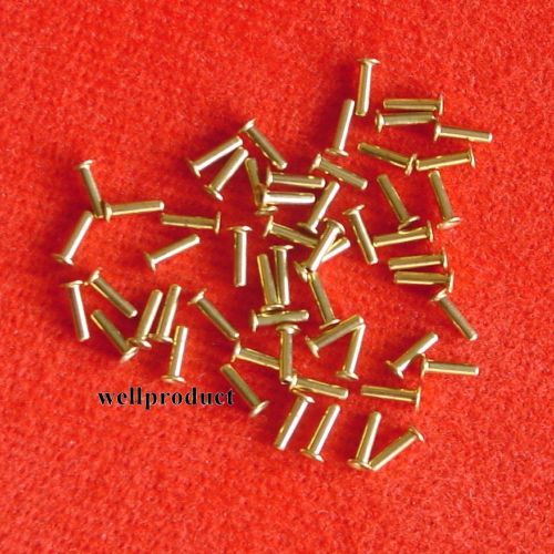 &gt; 100x Copper Alloy Brass Eyelet 1.3x5.5mm for Soldering Connection-Fe