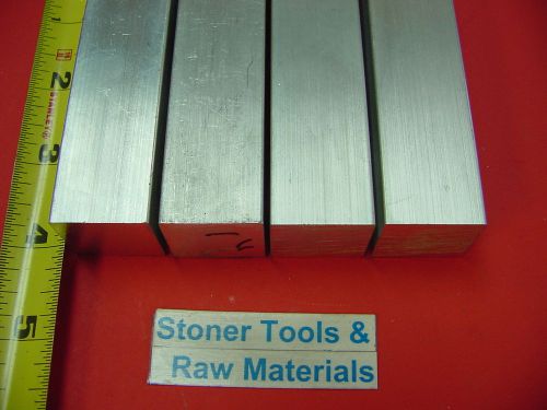 4 pieces 1&#034; x 1&#034; aluminum 6061 square bar 4&#034; long new t6 flat mill stock 1.00 for sale