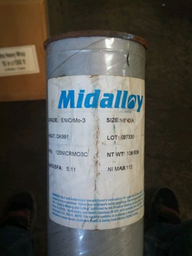 Midalloy NI Max 112 ENiCrMo-3 1/8&#034; x 10lbs Can of Electrodes