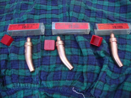 Genuine victor oxy acetylene gouging torch tips 0,2,4 size set of 3, new for sale