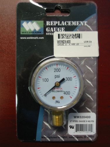 Weldmark replacement pressure gauge - 400psi - 2.0&#034; for sale
