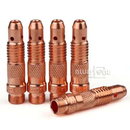 New 5pcs tig welding torch collet body 3.2*47mm 10n28 wp &amp; pta 17,18 &amp; 26 for sale