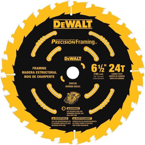 DEWALT DW9199 6-1/2-Inch 24T Precision Framing  Saw Blade NEW