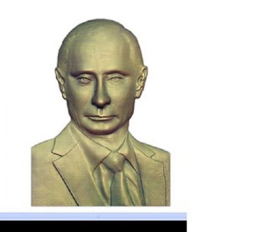 CNC 3d Relief Model STL for Router 3 axis Engraver ArtCam#Putin Vladimir Vladim