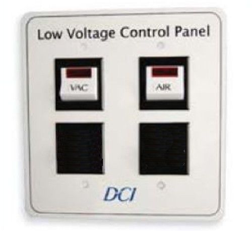 New dci low voltage dual 2 switch control panel for dental vacuum, air, or water for sale