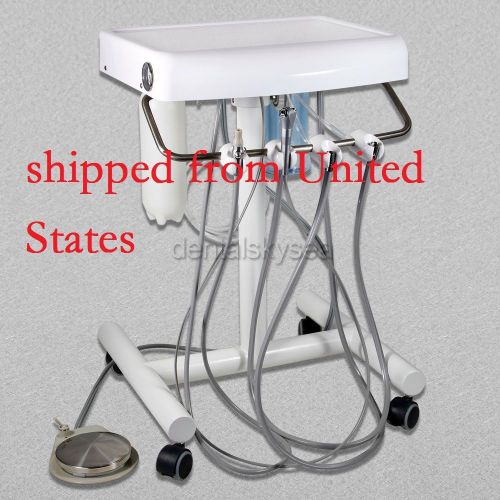Dental Portable Delivery Unit + Fiber Optic Handpiece Hose shipped from US