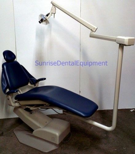ADEC 1021 Decade Dental chair with radius style ADEC 6300 light