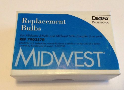 Replacement Bulbs Dentsply For Midwest 5 Hole &amp; 6 Pin Coupler 2 Pack