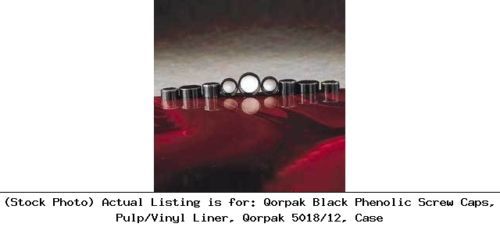 Qorpak black phenolic screw caps, pulp/vinyl liner, qorpak 5018/12, case for sale