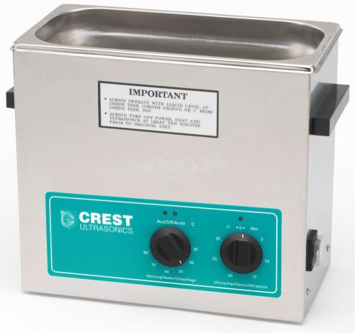 NEW CREST CP500HT 1.5 Gal Ultrasonic Cleaner, Heat+Timer+Cover 11.75” x 6” x 6”