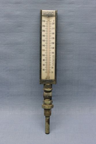 Vintage trerice thermometer 30 - 240 degrees industrial used for sale