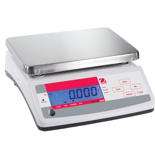 Ohaus V11P15T Valor 1000 Compact Food Scale, Cap. 15kg (33lb), Res. 2g (0.01lb)