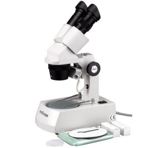 10x &amp; 30x widefield student binocular stereo microscope with top &amp; bottom lights for sale