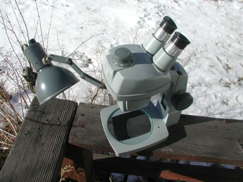 Clean Bausch &amp; Lomb 0.7X - 3X Stereozoom Microscope &amp; Lamp Working