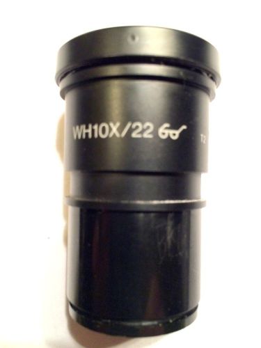Olympus Microscope Eyepiece WH 10X/22 Optics Great - missing rubber eye cup