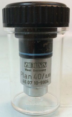 Carl Zeiss Microscope Objective Lens Plan 40/0.65 / 160/0.17