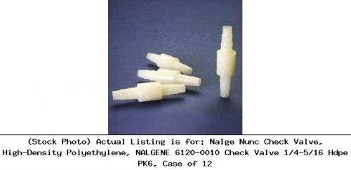 Nalge Nunc Check Valve, High-Density Polyethylene, NALGENE 6120-0010 Check Valve