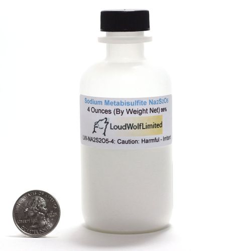 Sodium Metabisulfite  Ultra-Pure (99.9%)  Fine Powder  4 Oz  SHIPS FAST from USA